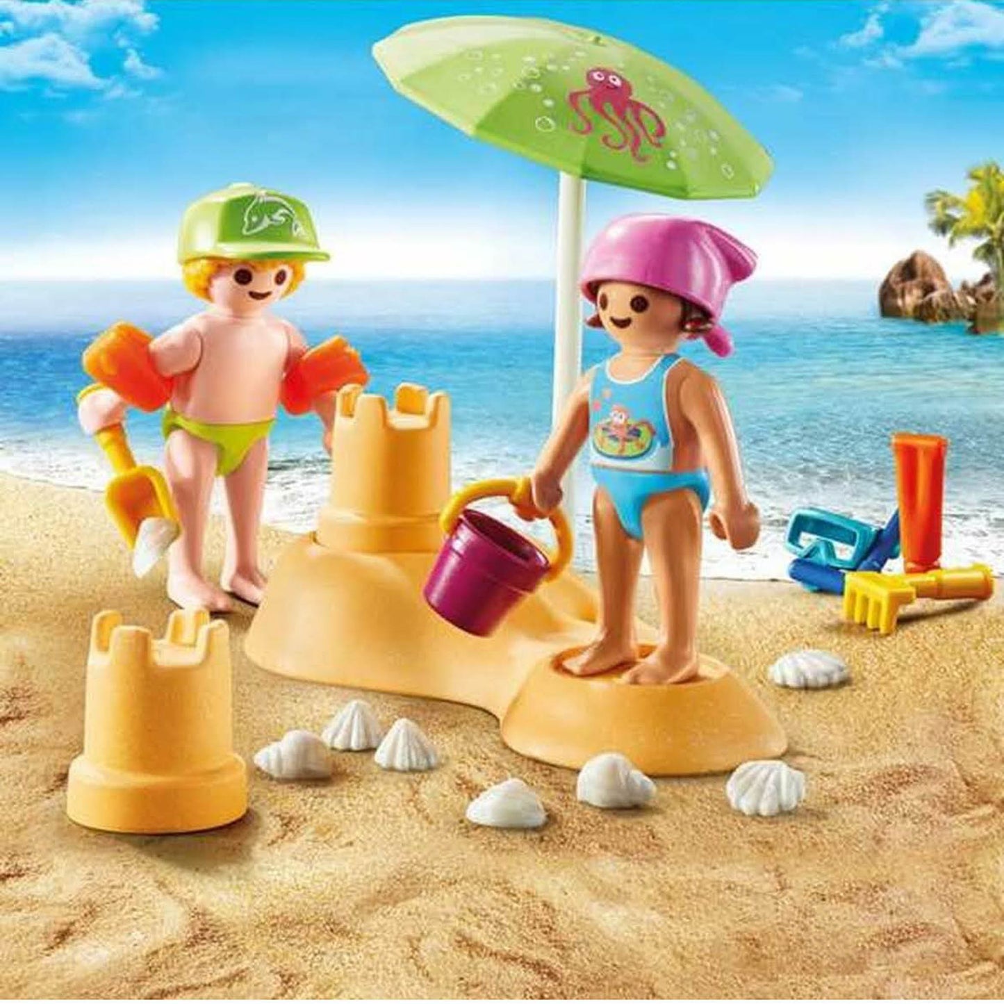 Playmobil Sandburg Set, 71581, Kinder Spielzeug, 26 Teile, kreatives Bauen und Spiel, ideal für kleine Entdecker.