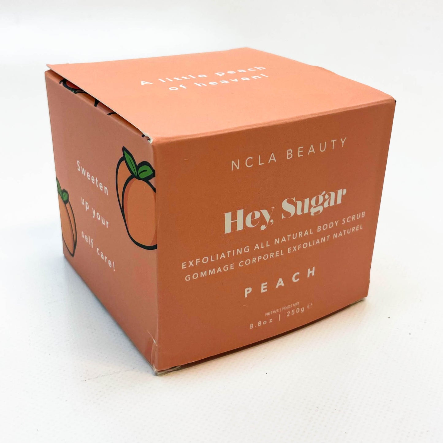 NCLA Beauty, Body Scrub, Körperpeeling, mit pfirsichduft, sanfte Peelingwirkung, für geschmeidige Haut.