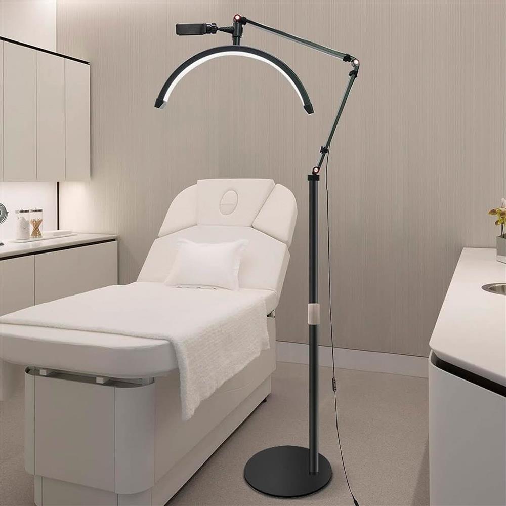 DESGNT Eyelash Extension Lamp LED Half Moon Lamp 27 inch 36W with 360° Adjustable Head Professional Eyelash Light for Beauty Tattoo Artists Makeup Artists Beauty Salons Skin Care