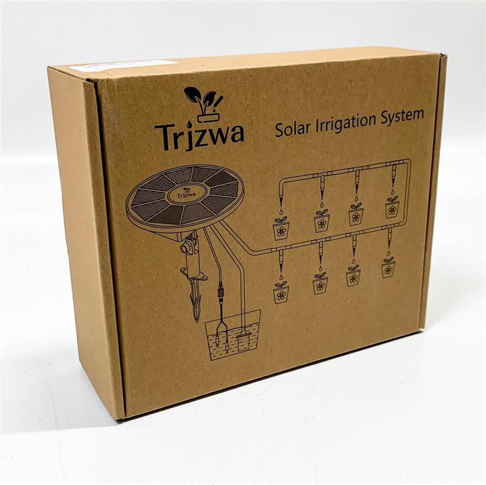 TRJZWA BSV-IC302 Automatisches Tropfbewässerungs-Kit für Balkon Garten mit Wasserstandserkennung, Solare Bewässerung für 15 Topfpflanzen und 15m Wasserschlauch