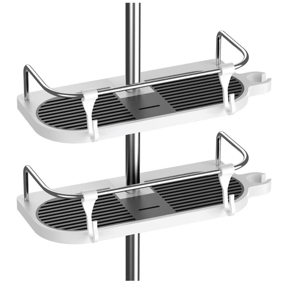 Hawsam Shower Shelf No Drilling 2 Pack - Adjustable Bathroom Shower Rack for Shower Rod 19mm - 25mm Diameter