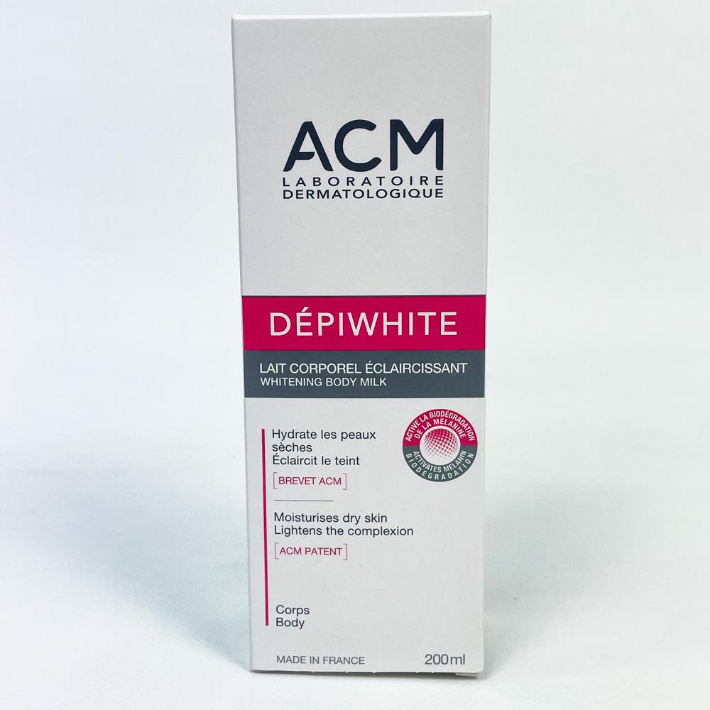 ACM Depiwhite Körpermilch, 200 ml, aufhellend, reduziert Pigmentflecken, feuchtigkeitsspendend, sanfte Pflege