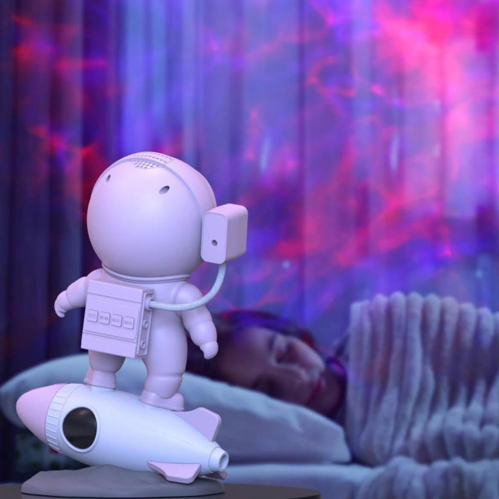 Astronaut Nachtlicht Projektor LED Bluetooth 360° Rotation Musik Tragbare Sternendecke Geburtsgeschenk Energieklasse E
