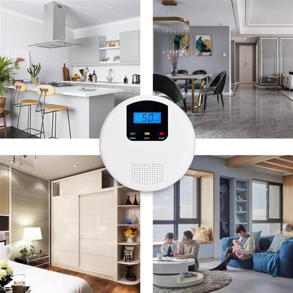 Scondaor CO Detector 12345 Carbon Monoxide Detector with Digital Display Battery Replaceable