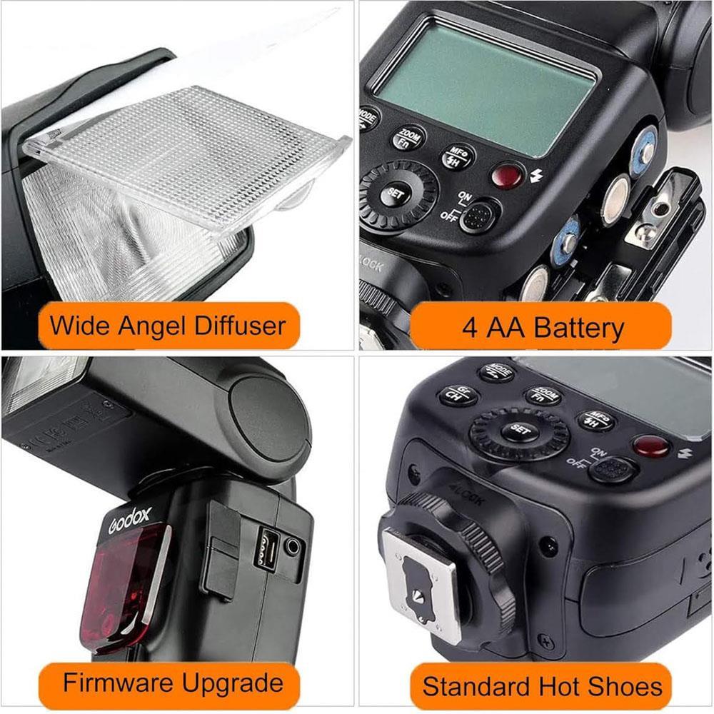 Godox TT600 2.4G Wireless Flash Speedlite Master/Slave Blitz mit integriertem Auslösesystem für Canon Nikon Pentax Olympus Fujifilm Panasonic