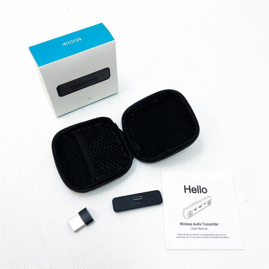 MiiLink Bluetooth-Adapter MiiLink-001 kabelloser Bluetooth 5.0-Audiosender aptX-Sender integriertes Mikrofon geringe Latenz für Bluetooth-Kopfhörer Lautsprecher Nintendo Switch PC PS4 PS5