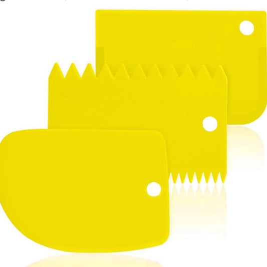 SURDOCA Teigschaber Teigkarte Teigschneider Teigspachtel 3 PCs BPA Frei Flexibel Silikon Anti-Rutsch Lila