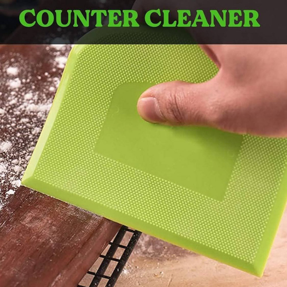 SURDOCA Dough Scraper Dough Card Dough Cutter 3 PCs BPA Free PE Plastic Flexible with Sharp Edge and Anti-Slip Silicone