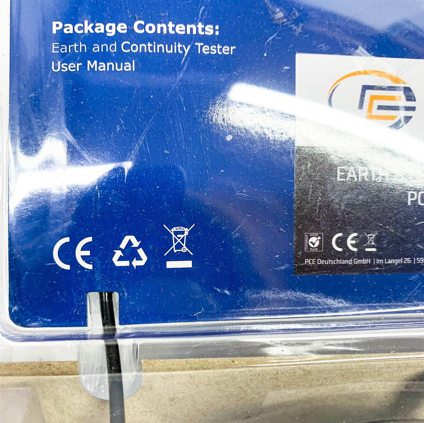 PCE Instruments PCE-ECT 50, Erdungsmessgerät, präzise Erdungsprüfung, digitale Anzeige, kompakt, benutzerfreundlich.