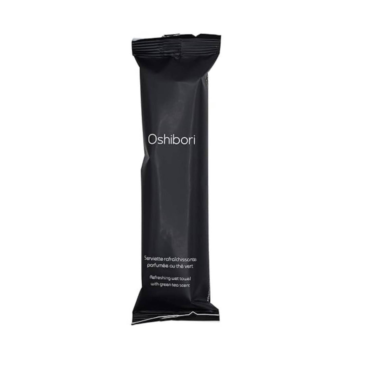 Erfrischendes Oshibori, 10g, Schwarz, 50 Stück – Hygienische Handtücher für Gastronomie, feuchtigkeitsspendend und erfrischend.