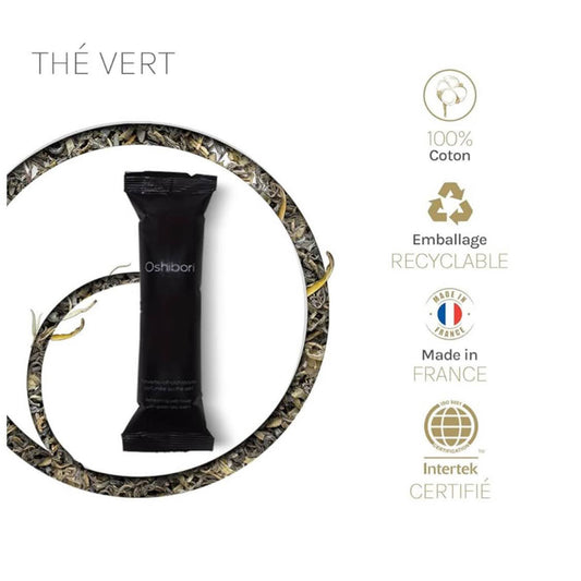 Erfrischendes Oshibori, 10g, Schwarz, 50 Stück – Hygienische Handtücher für Gastronomie, feuchtigkeitsspendend und erfrischend.