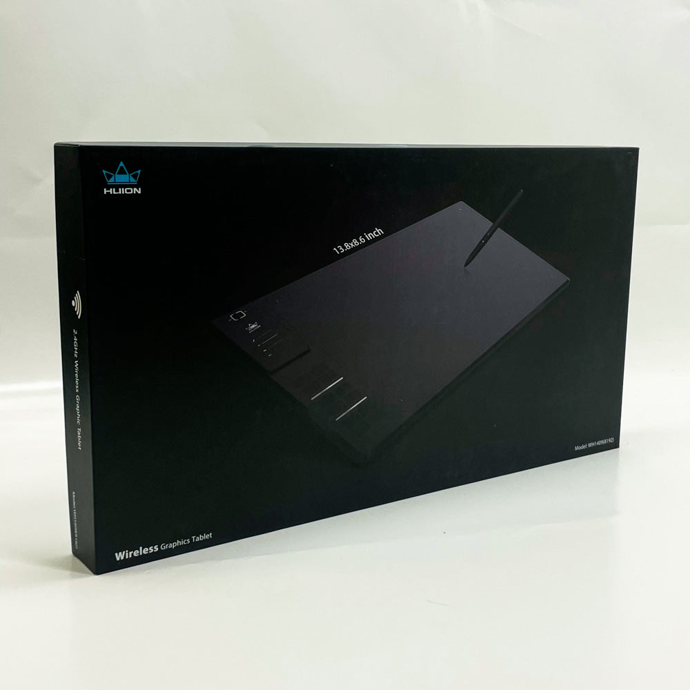 HUION WH1409 Bluetooth Grafiktablett 13.8x8.6 inch großes Zeichentablett zum Zeichnen Gestalten Arbeiten mit Mac PC und Mobilgeräten