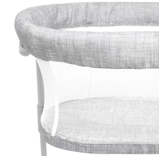 HALO Baby Flex BassiNest verstellbarer Reise-Kinderwagen leicht zusammenklappbar mit Matratze Tragetasche Heather Weave