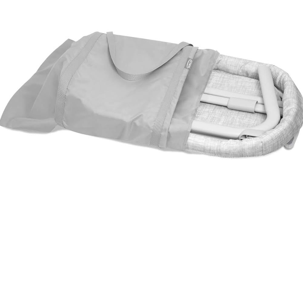 HALO Baby Flex BassiNest verstellbarer Reise-Kinderwagen leicht zusammenklappbar mit Matratze Tragetasche Heather Weave