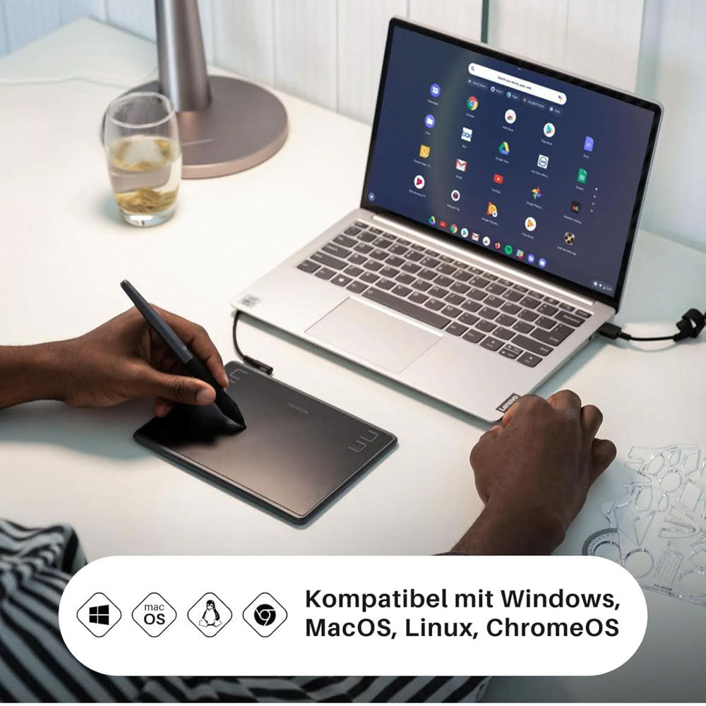 HUION Inspiroy H430P Grafiktablet, Modellnr H430P, Grafiktablett, 4,8 x 3 Zoll Arbeitsbereich, batterieloser Stift, unterstützt Mac, Windows, Android und OSU, ideal für Homeoffice und unterwegs