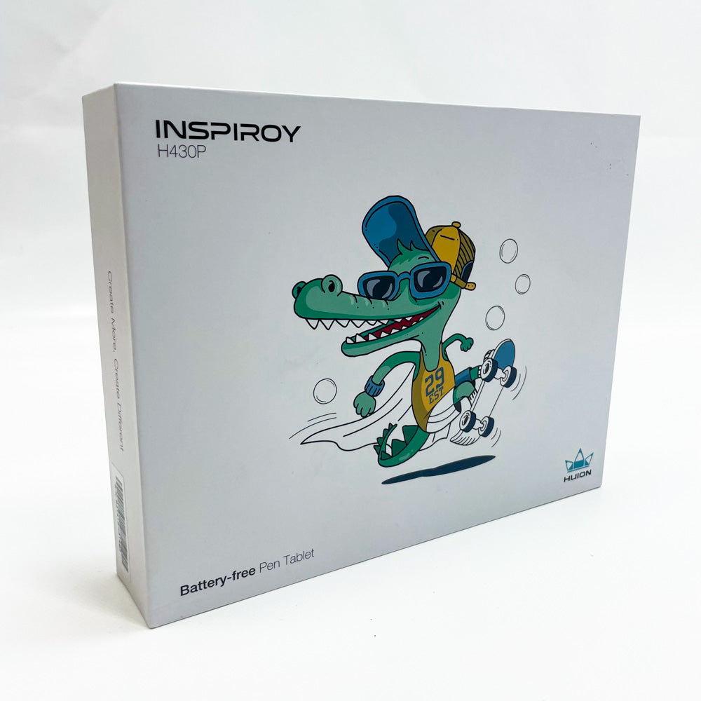 HUION Inspiroy H430P Grafiktablet, Modellnr H430P, Grafiktablett, 4,8 x 3 Zoll Arbeitsbereich, batterieloser Stift, unterstützt Mac, Windows, Android und OSU, ideal für Homeoffice und unterwegs