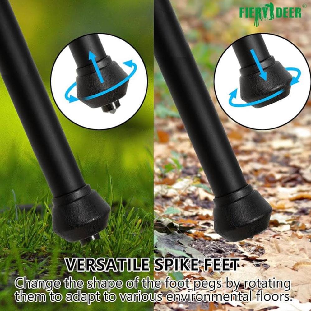 FIERY DEER Gen6 Schießstock & Zielstock Jagd Professionelle Leichte Gewehrauflage 360° Drehbarer V-Yoke Aluminium