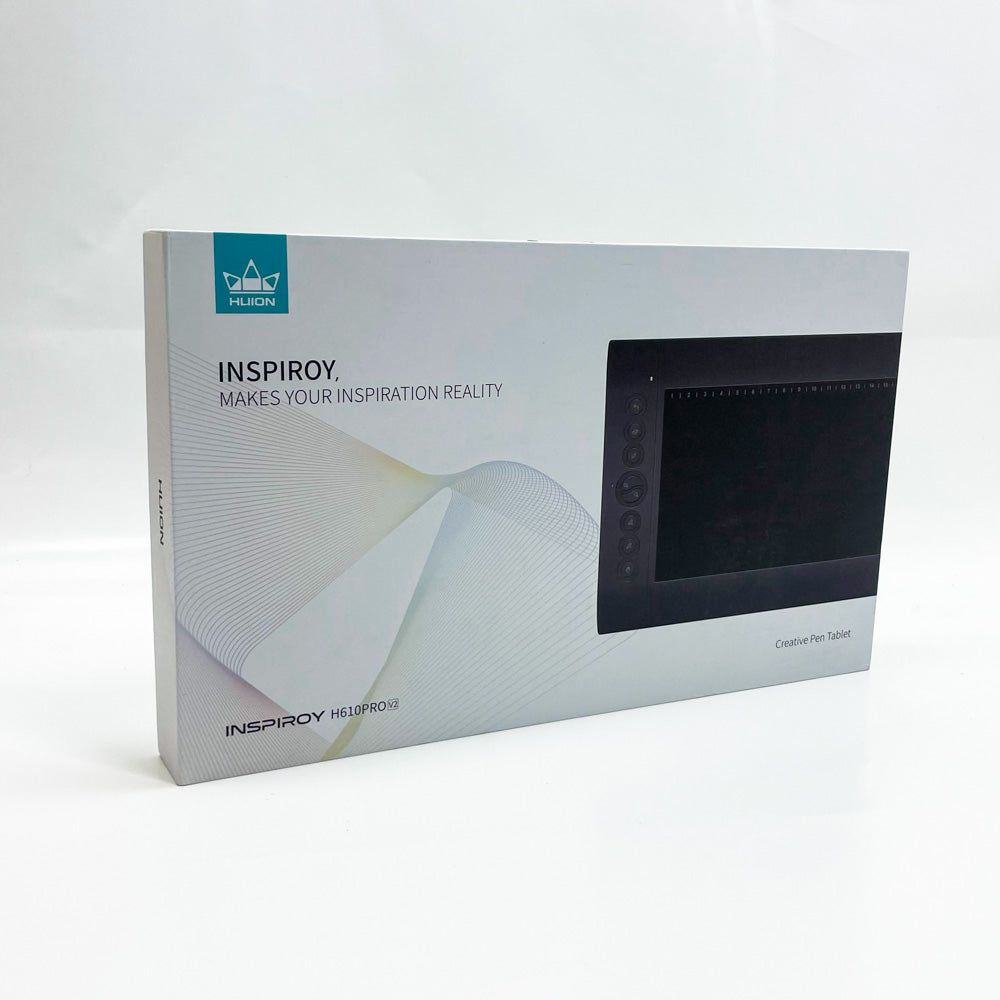 HUION H610PRO V2 Grafiktablett, Modellnr: H610PRO V2, Produkttyp: Grafiktablett, Merkmale: Batteriefreier Stift mit ±60° Neigungsfunktion, 10 x 6 Zoll, kompatibel mit Mac, Windows und Android, ideal für Homeoffice und Fernlernen.