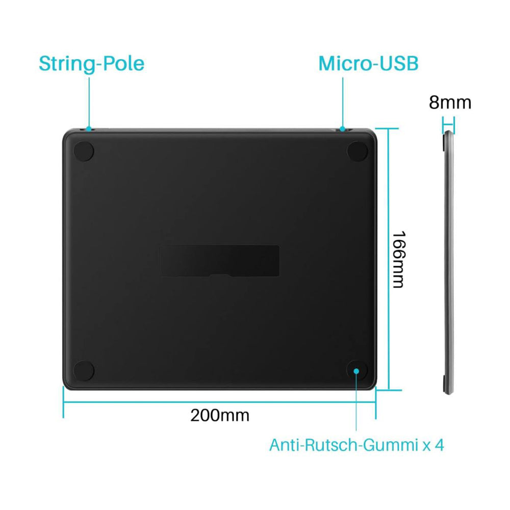 HUION HS64 Grafiktablett 4 Express-Tasten 8192 Druckempfindlicher Stift 6,3 x 4 Zoll Zeichentablett für Win Mac Android Ideal für Digitale Kunst Malerei und Design