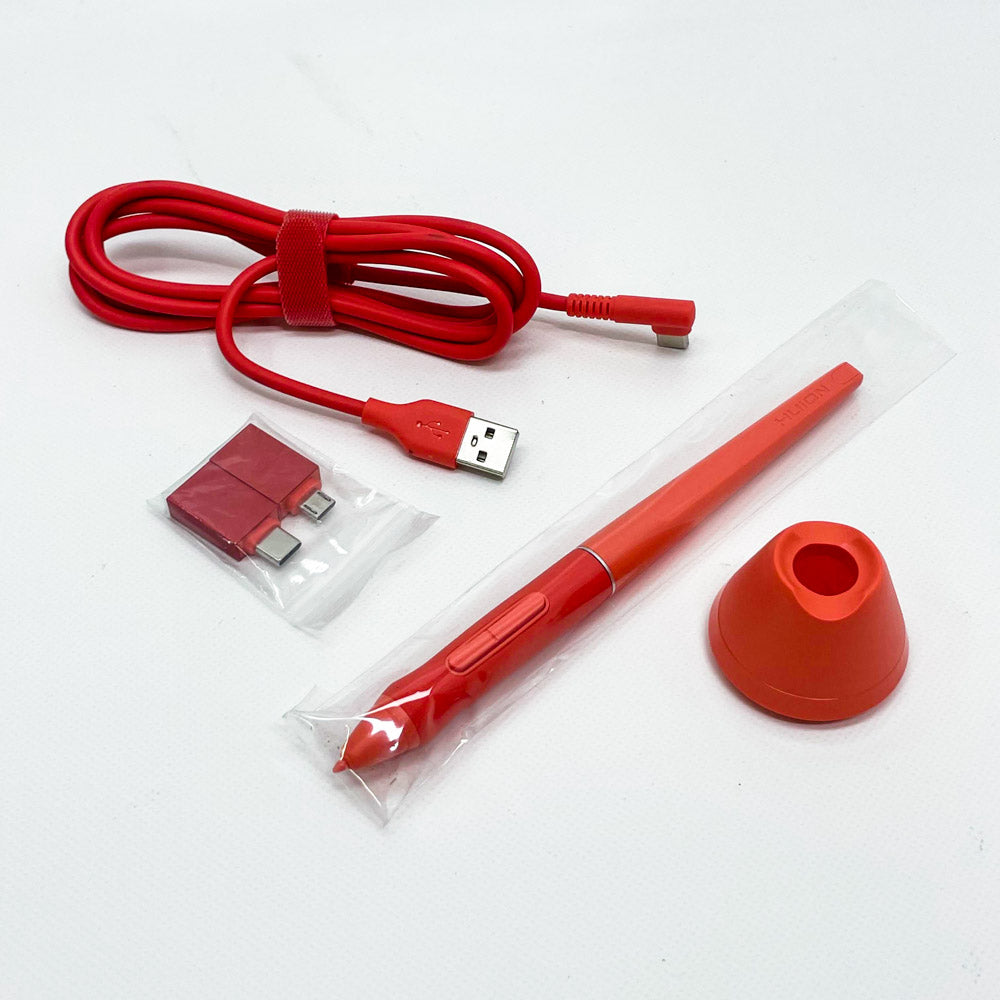 HUION HS611 Grafiktablett, Modellnr HS611, Produkttyp Grafiktablett, Merkmale kompatibel mit Windows, MacOS und Android, Farboptionen Rot/Orange