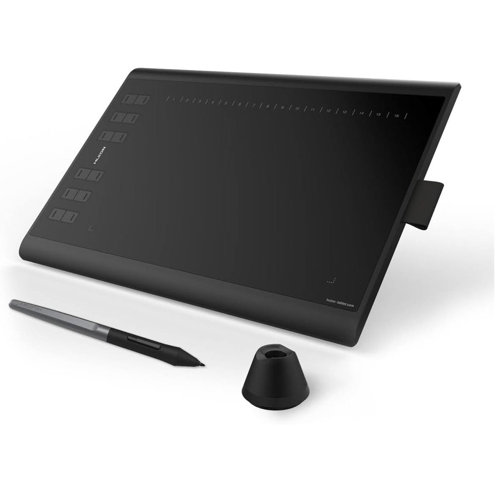 HUION Inspiroy H1060P Grafiktablett 10 x 6,25 Zoll Zeichentablett mit batterielosem Eingabestift 12 Hotkeys für Windows, Mac, Android ideal für Zeichnen, Online-Unterricht, Arbeiten