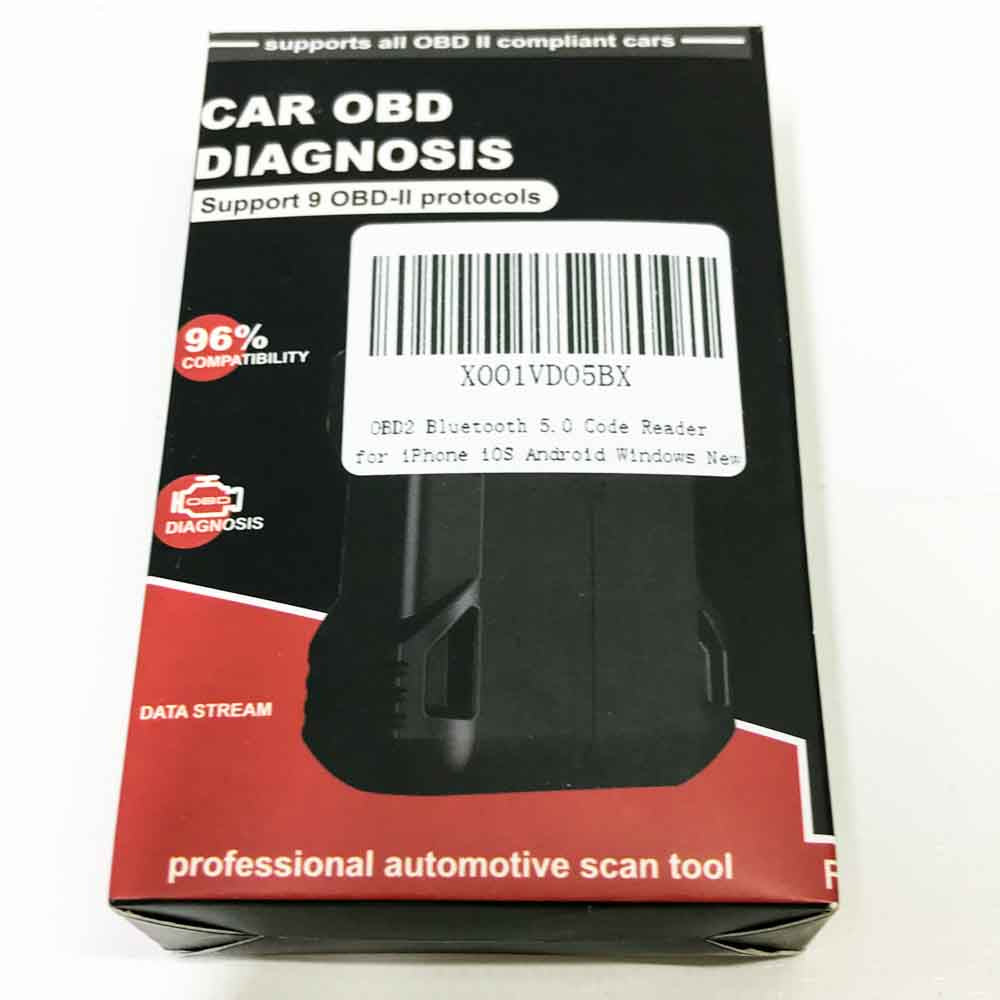 OBD2 Bluetooth 5.0 Diagnosegerät B0CJC1R5JD X001VDO5BX für iPhone iOS Android – präzise Fahrzeugdiagnose, schnelle Verbindung, kompakt und benutzerfreundlich