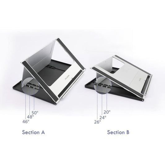 HUION Tragbarer Schreibtischständer Faltbarer Ständer Verstellbarer Multi-Winkel-Desktop-Halter Universal-Grafiktablett bis zu 18 Zoll Kamvas 16 Kamvas Pro 16