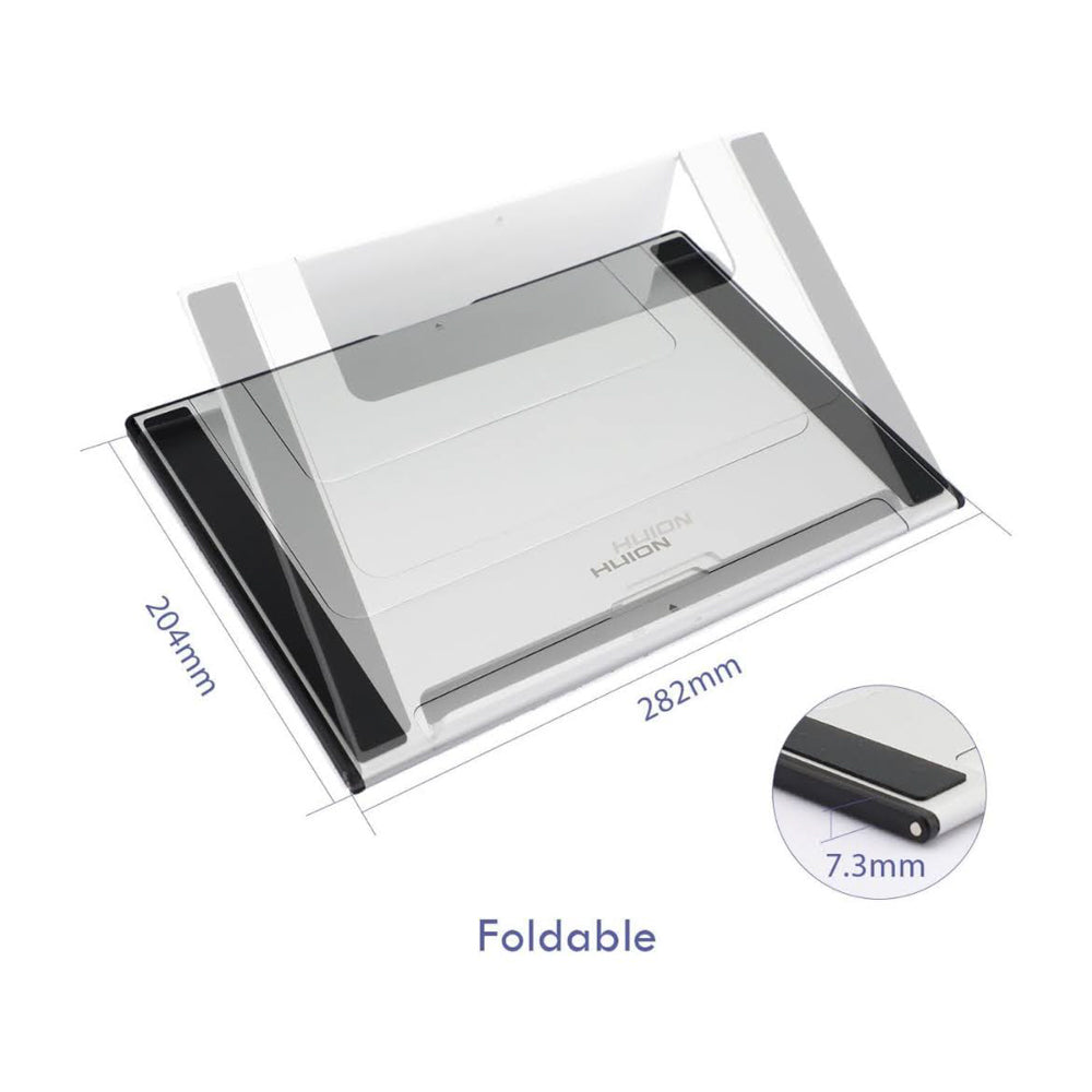 HUION Tragbarer Schreibtischständer Faltbarer Ständer Verstellbarer Multi-Winkel-Desktop-Halter Universal-Grafiktablett bis zu 18 Zoll Kamvas 16 Kamvas Pro 16