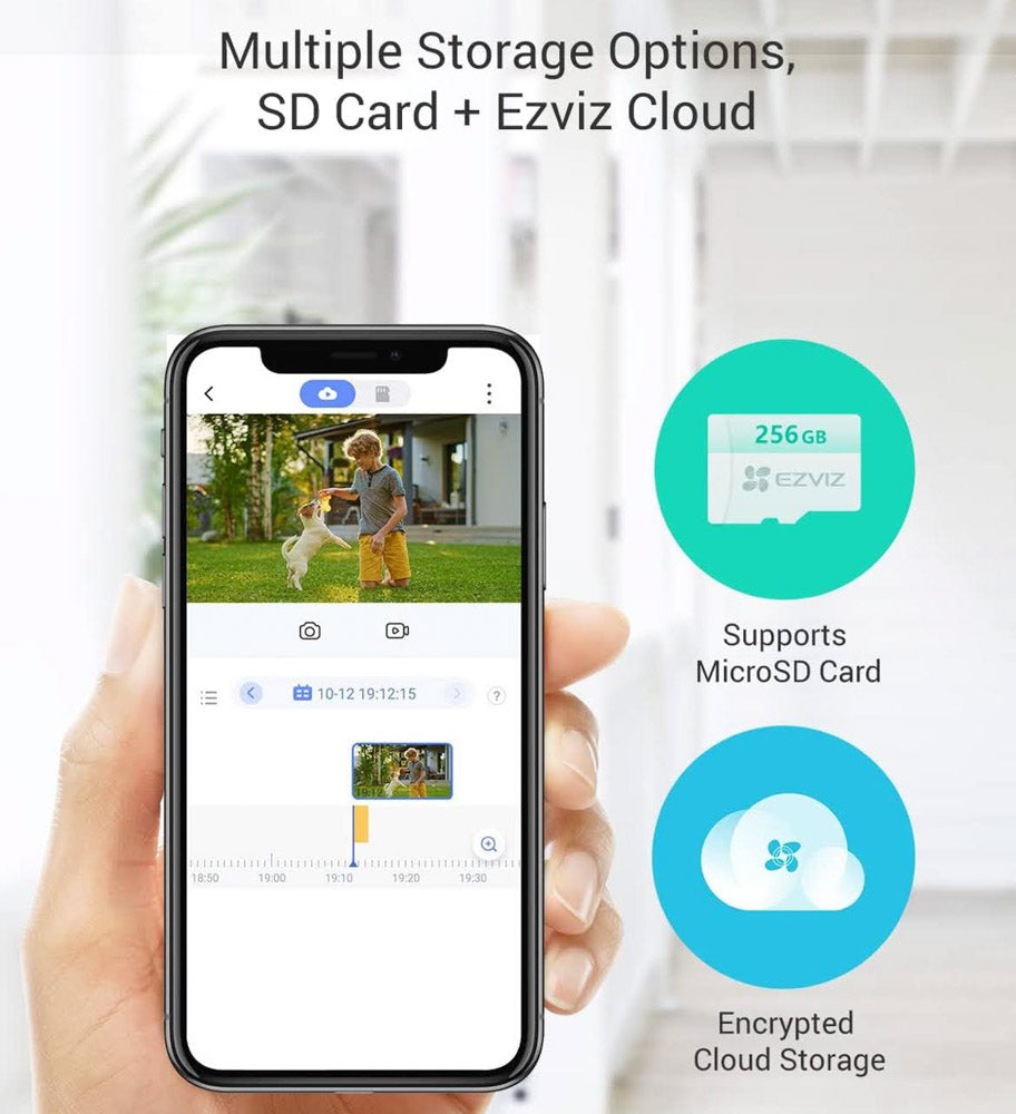 EZVIZ LC1, 1080p FHD Flutlicht, Outdoor Überwachungskamera, Floodlight, PIR Sensor, aktive Verteidigung, Zwei-Wege Audio, Weiß