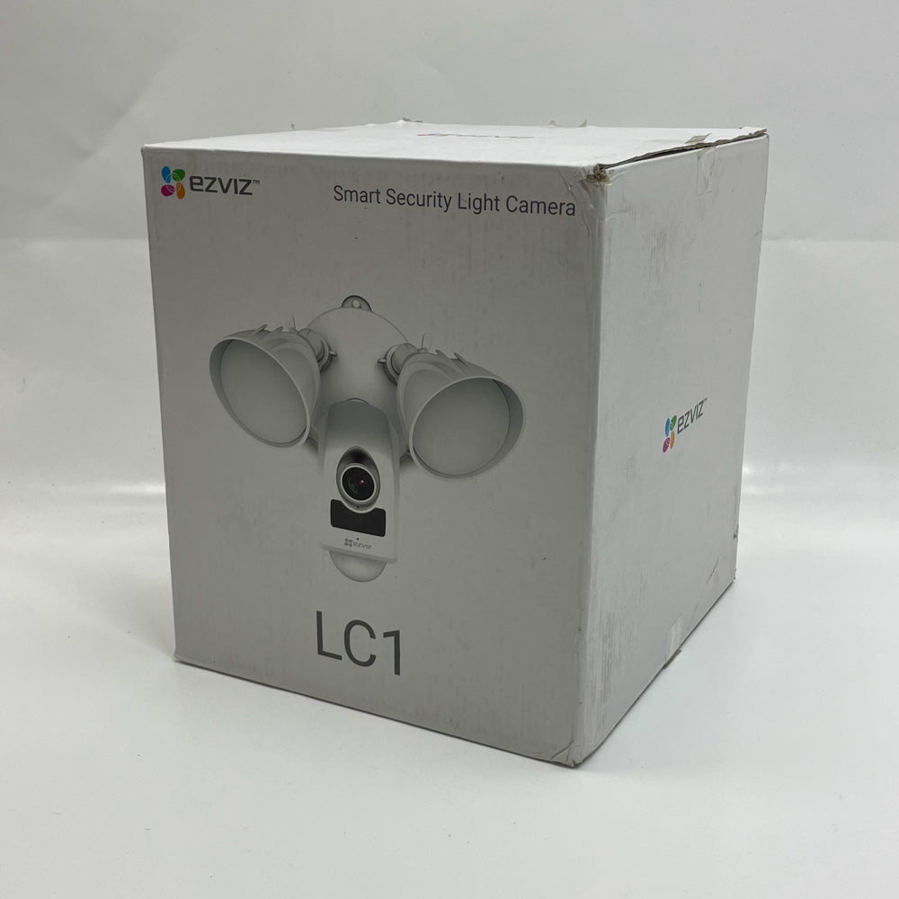 EZVIZ LC1, 1080p FHD Flutlicht, Outdoor Überwachungskamera, Floodlight, PIR Sensor, aktive Verteidigung, Zwei-Wege Audio, Weiß