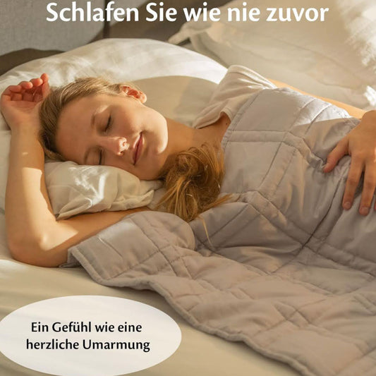 Ella Gewichtsdecke 135x200 7kg - Anti Stress Therapiedecke - Bettdecke für tiefen Schlaf und bessere Erholung - Weighted Blanket - Für Männer & Frauen von 55-85kg