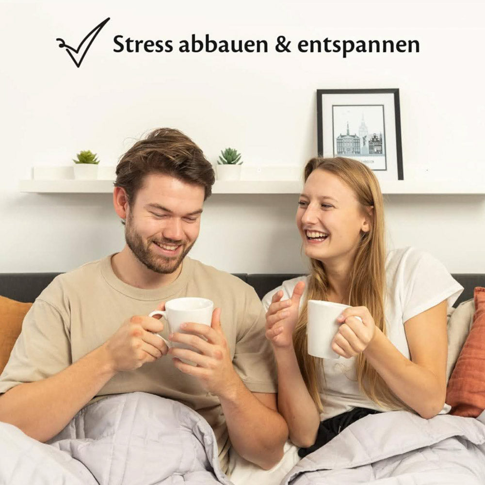 Ella Gewichtsdecke 135x200 7kg - Anti Stress Therapiedecke - Bettdecke für tiefen Schlaf und bessere Erholung - Weighted Blanket - Für Männer & Frauen von 55-85kg