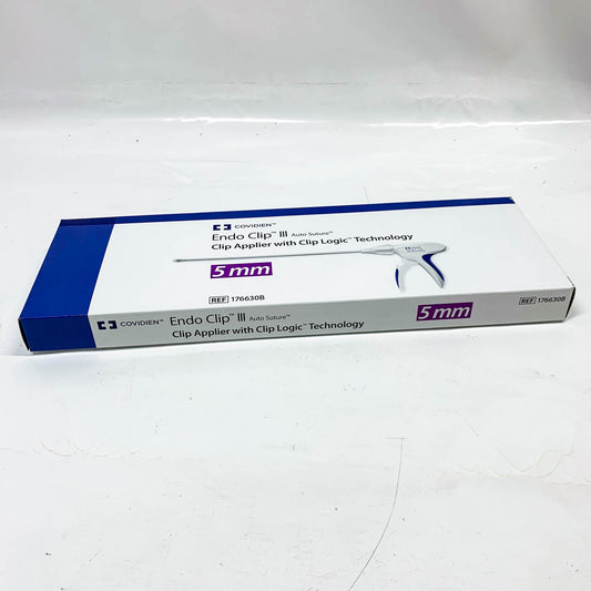 Endo Clip™ III, 5 mm, Einweg-Clipapplikator, 16 Titan-ML-Clips, Artikelnummer 176630B, präzise Anwendung, hohe Sicherheit.