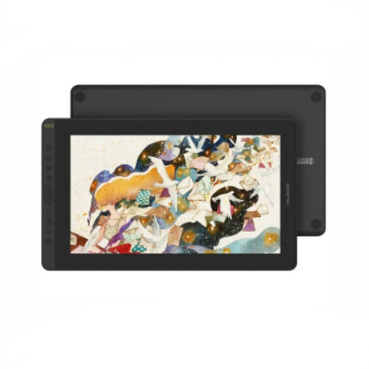 HUION Kamvas 16 graphics display pen 16 inch, Full HD, 120% sRGB, 8,192 pressure levels, tilt detection, USB-C, compatible with Windows and Mac, ideal for digital drawing and illustrations.