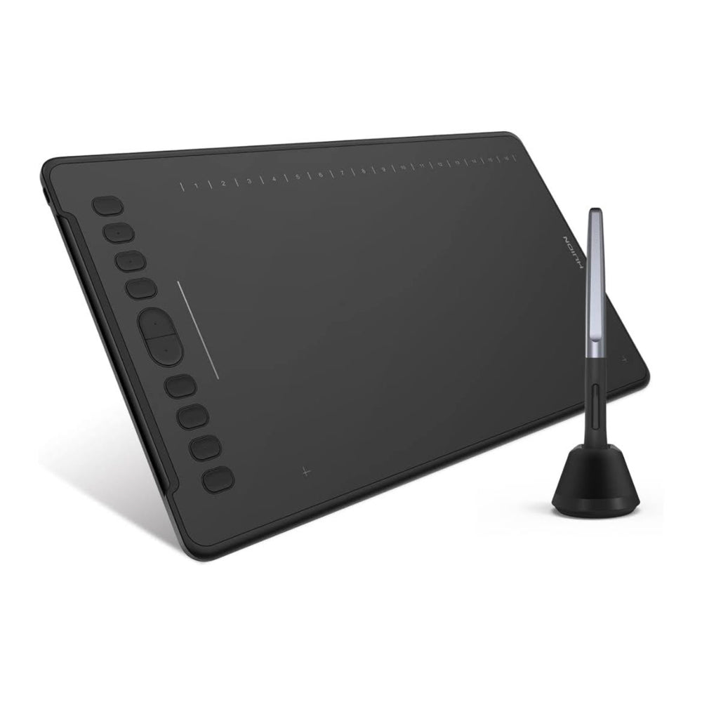 HUION Inspiroy H1161 Grafiktablett, 8192 Druckempfindlichkeit, große aktive Fläche von 10 x 6,25 Zoll, kabelloses Design, mit 8 programmierbaren Schnellzugriffstasten, ideal für digitales Zeichnen und Design.