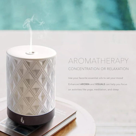 Earnest Living Diffusor für ätherische Öle EL-250, 250 ml, Timer, Nachtlichter, automatische Abschaltfunktion für Büro und ätherische Öle