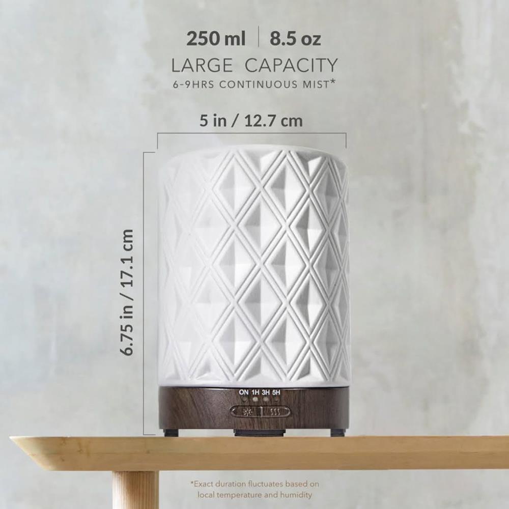 Earnest Living Diffusor für ätherische Öle EL-250, 250 ml, Timer, Nachtlichter, automatische Abschaltfunktion für Büro und ätherische Öle