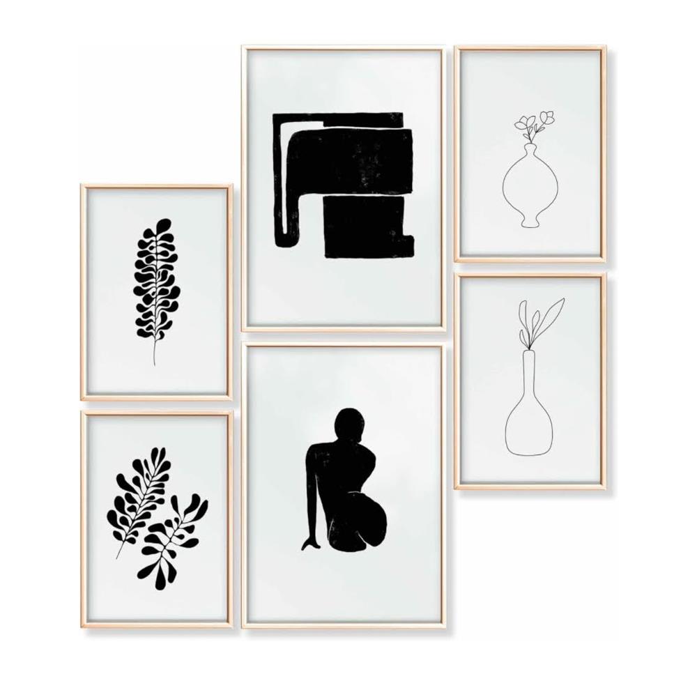 Heimlich® Wandkunstdruck 2x30x42cm 4x21x30cm Premium Poster-Set Moderne Muse für Zuhause Büro Wohnzimmer Schlafzimmer Küche