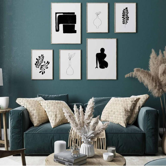 Heimlich® Wandkunstdruck 2x30x42cm 4x21x30cm Premium Poster-Set Moderne Muse für Zuhause Büro Wohnzimmer Schlafzimmer Küche