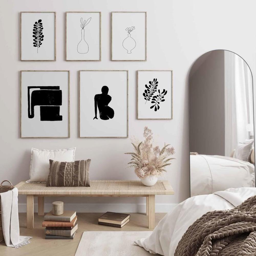Heimlich® Wandkunstdruck 2x30x42cm 4x21x30cm Premium Poster-Set Moderne Muse für Zuhause Büro Wohnzimmer Schlafzimmer Küche