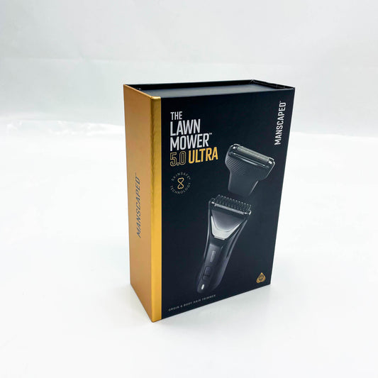 MANSCAPED® The Lawn Mower® 5.0 Ultra, Intim- und Körperhaartrimmer, SkinSafe®, wasserdicht, Akku, Etui, Trimmen & Glattrasur.