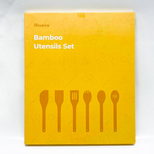 Riveira Holzlöffel Set 6-teilig Küchenutensilien Antihaft Spatel Geschenk für Kochliebhaber