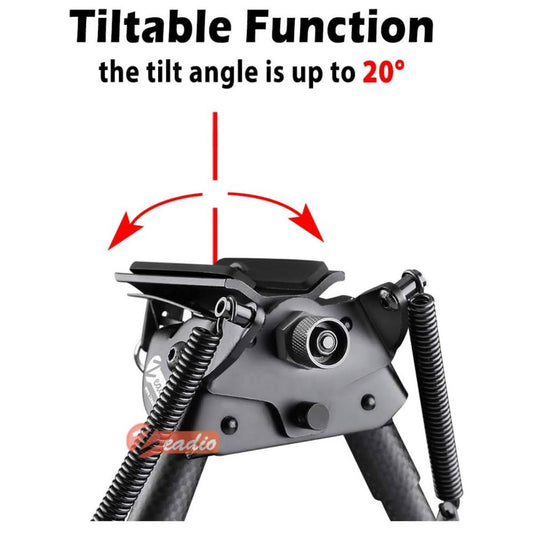Zeadio Kohlefaser-Drehgelenk, Stativ, schwenkbar, 6"-9", mit Sling-Halterung.
