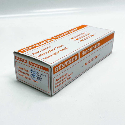 GÜNTHER 2202.1915.070 Reedschalter, 200 Stück, grünes Glas, kompakt, zuverlässig, ideal für Schaltungen.