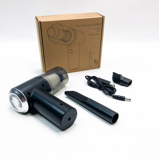 suloea Handstaubsauger Akku Autostaubsauger Hand Stark Mini Staubsauger Auto Kabellos USB aufladbar Tragbar Leicht 310g Handsauger mit LED-Licht für Tisch Tastatur PC