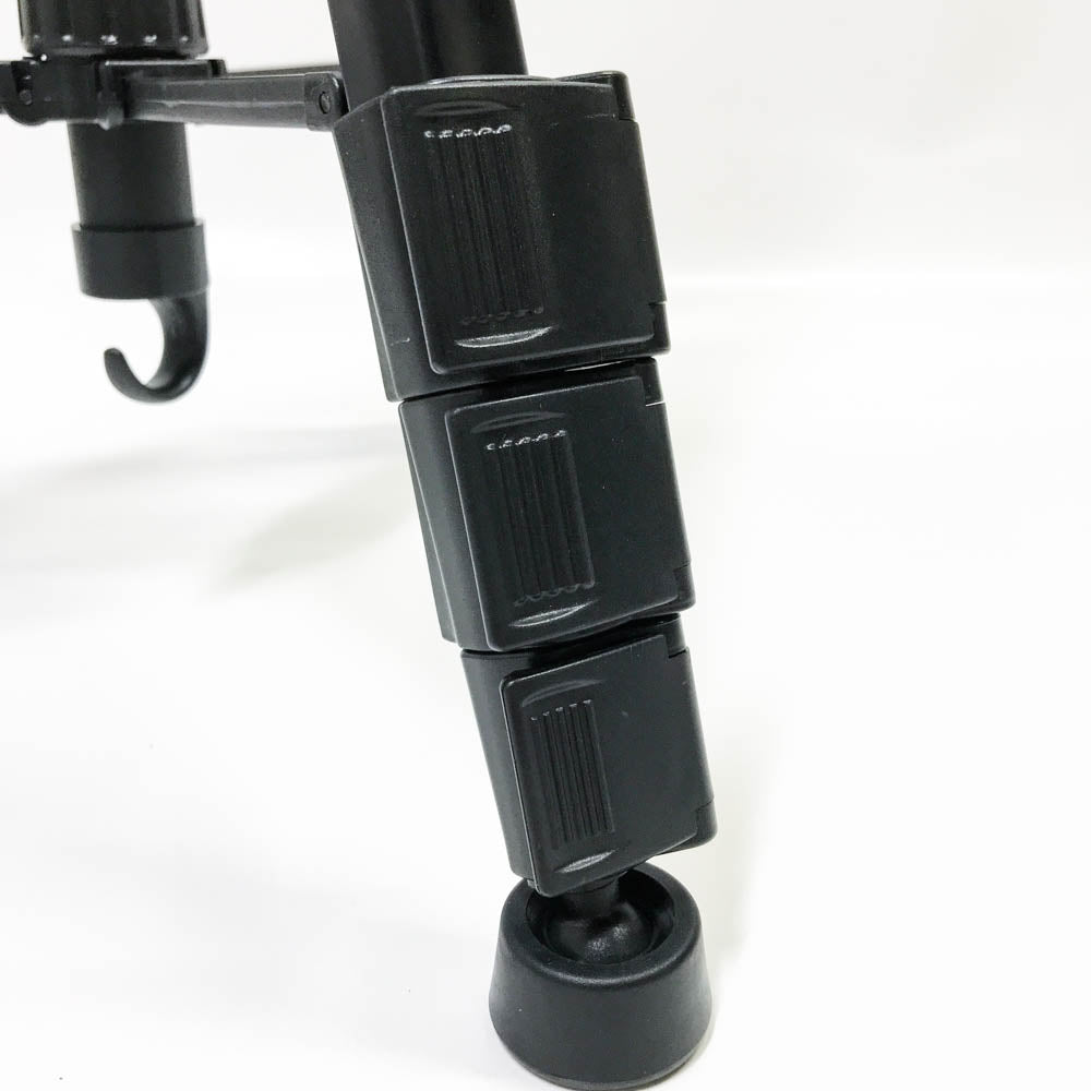 Sunfoto ST60-Tripod Kamera Stativ 160cm Leichtes Fotostativ mit 2 Schnellwechselplatten Tragetasche Handyhalterung für Smartphone DSLR SLR Canon Nikon Sony Olympus schwarz