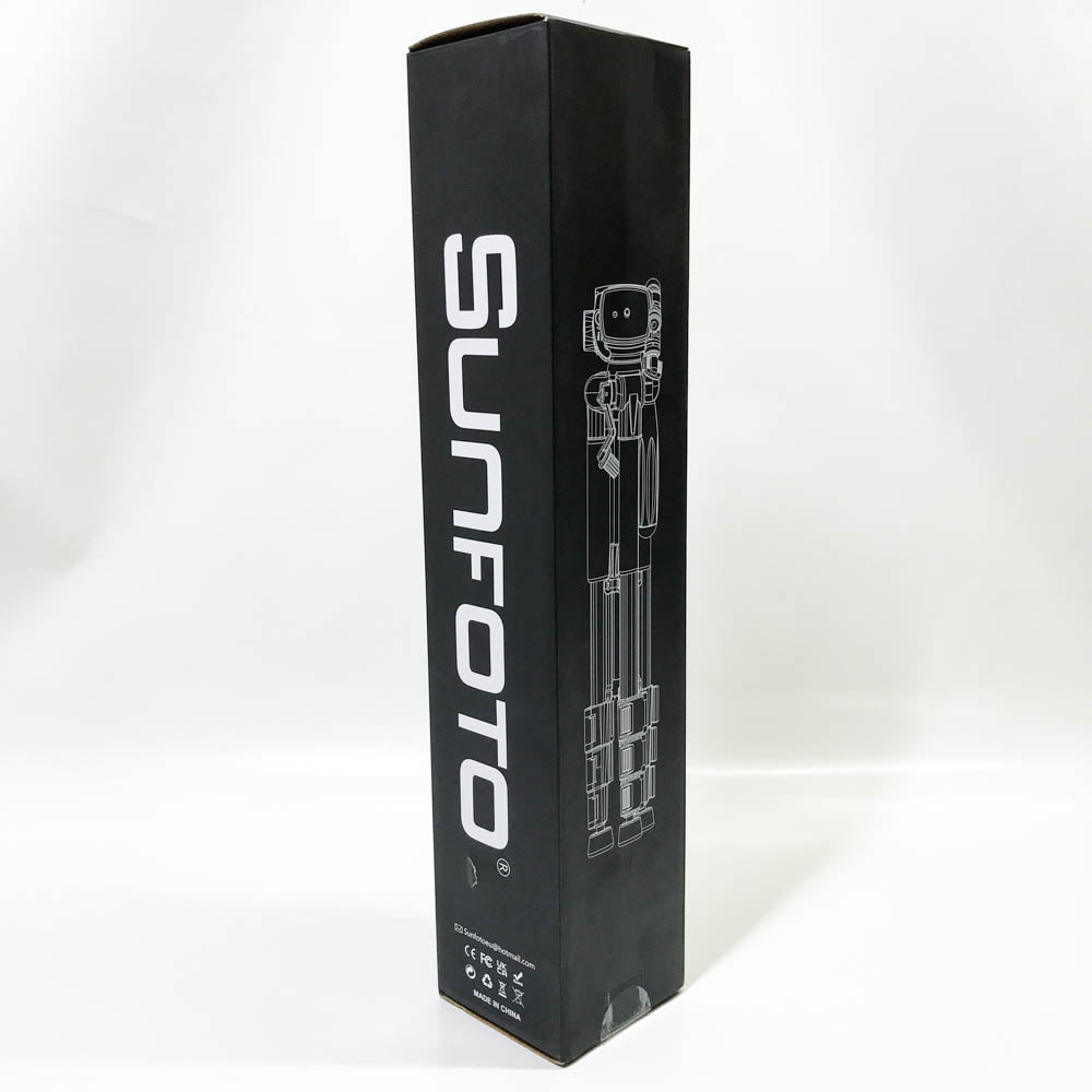 Sunfoto ST60-Tripod Kamera Stativ 160cm Leichtes Fotostativ mit 2 Schnellwechselplatten Tragetasche Handyhalterung für Smartphone DSLR SLR Canon Nikon Sony Olympus schwarz