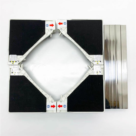 NIUXX Universal-Waschmaschinenbasis mit Roller Transportroller, Anti-Vibrationsfunktion, Einstellbare Bremsen, Größenverstellbar für 42-69 cm gestapelte Waschmaschinen und Trockner, Belastbarkeit 400 kg