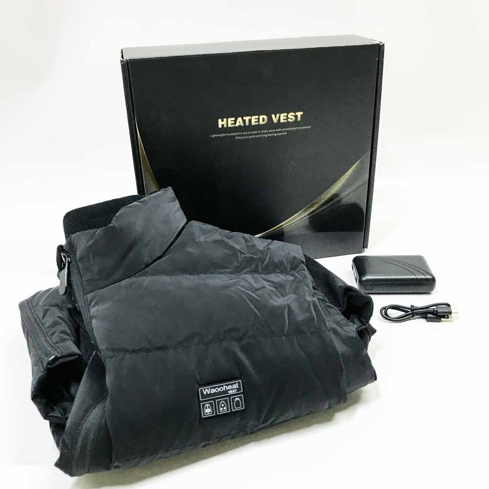 Hlaohswer Heated Vest for Men and Women XL Down Jacket 10,000 mAh Battery 90% Down 8 Heat Zones Heats Up to 20 Hours
