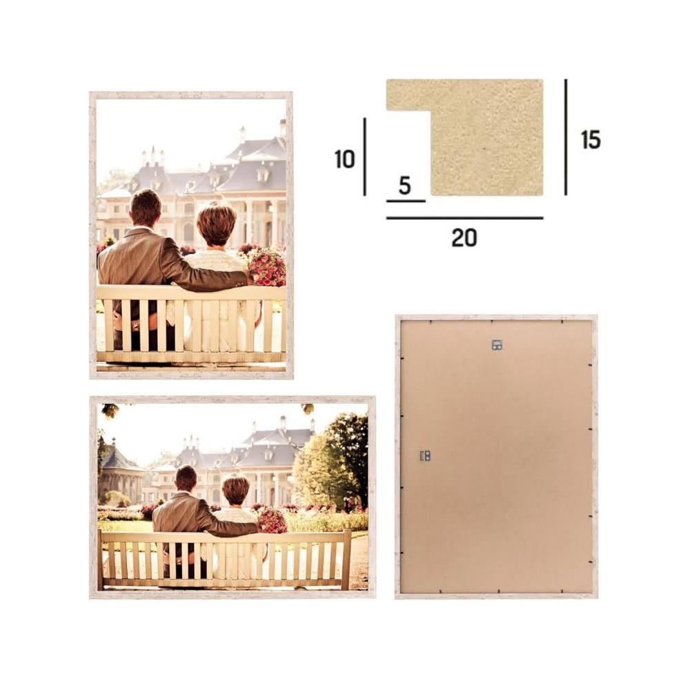 CABBEL Doppelpack Bilderrahmen 40x60 cm Birke stabiler MDF-Holzrahmen bruchsicheres Plexiglas zum Aufhängen ideal für Fotos Bilder Collagen